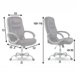 Шкіряне офісне крісло Sofatel 355 чорне для комфорту - Зображення 5