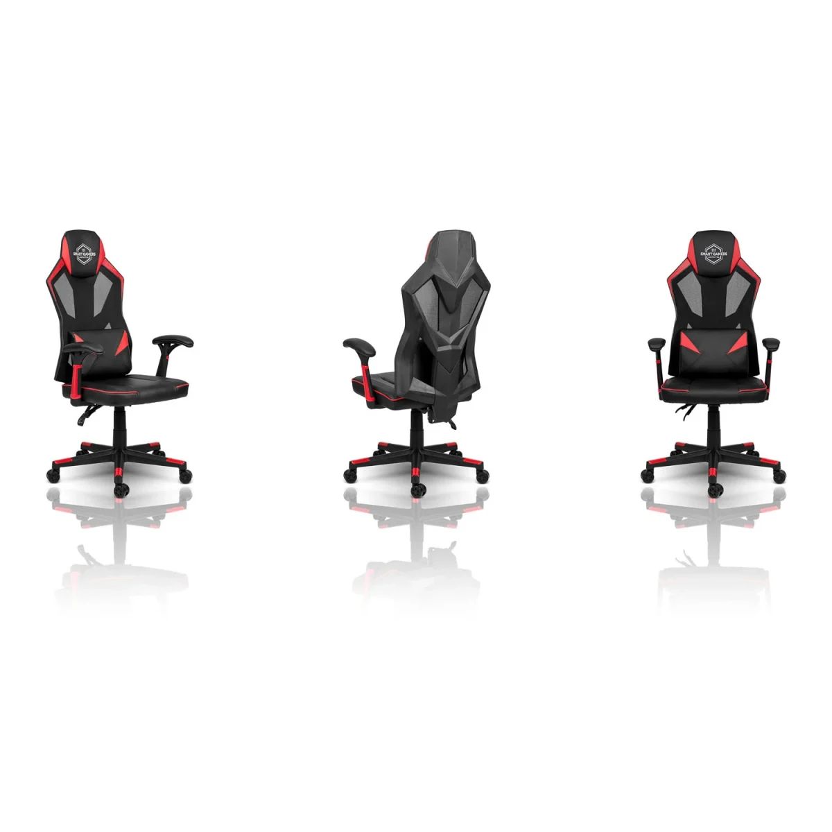 Стильне та зручне геймерське крісло Shiro чорно-червоне - Зображення 11