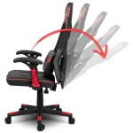 Стильне та зручне геймерське крісло Shiro чорно-червоне - Зображення 12