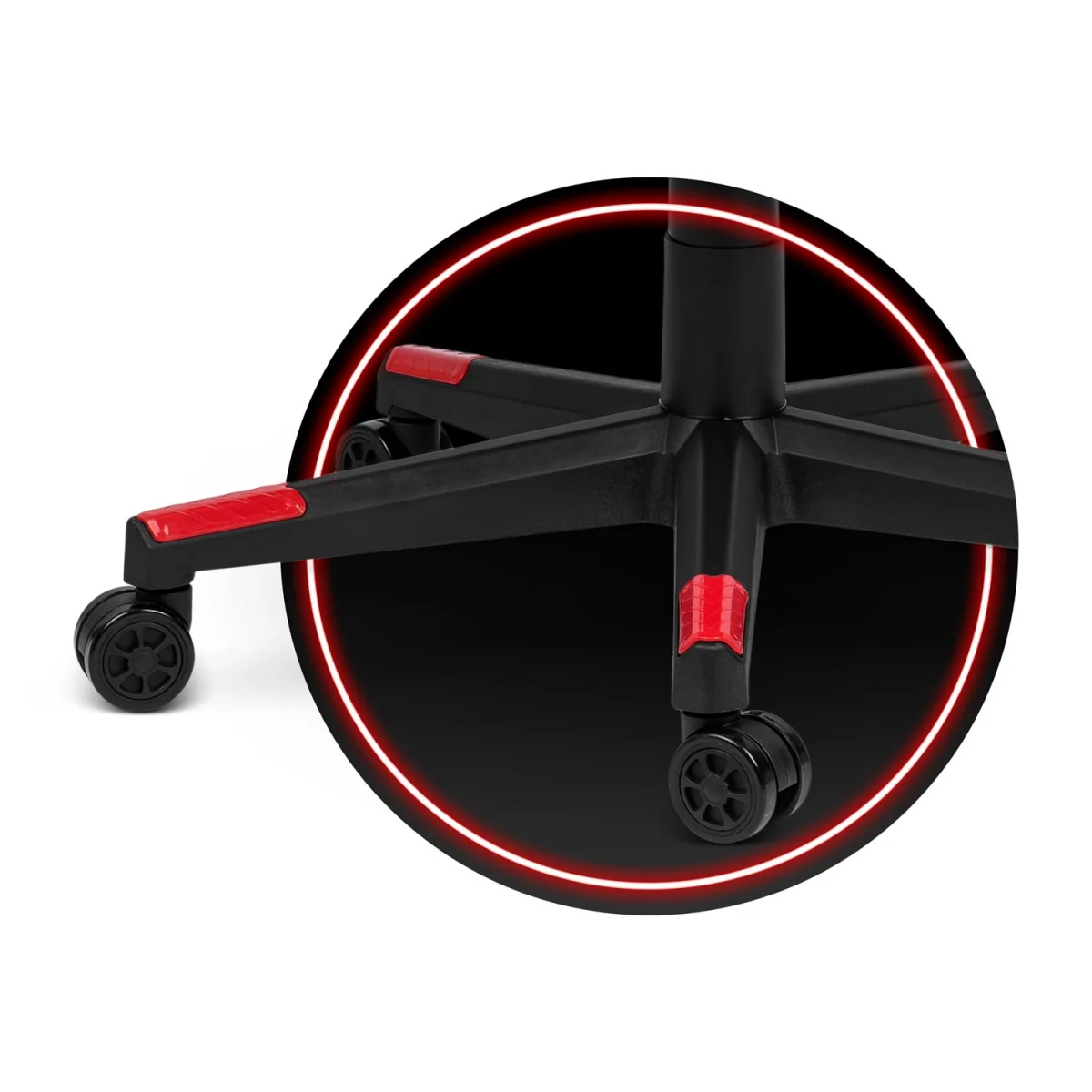 Стильне та зручне геймерське крісло Shiro чорно-червоне - Зображення 6