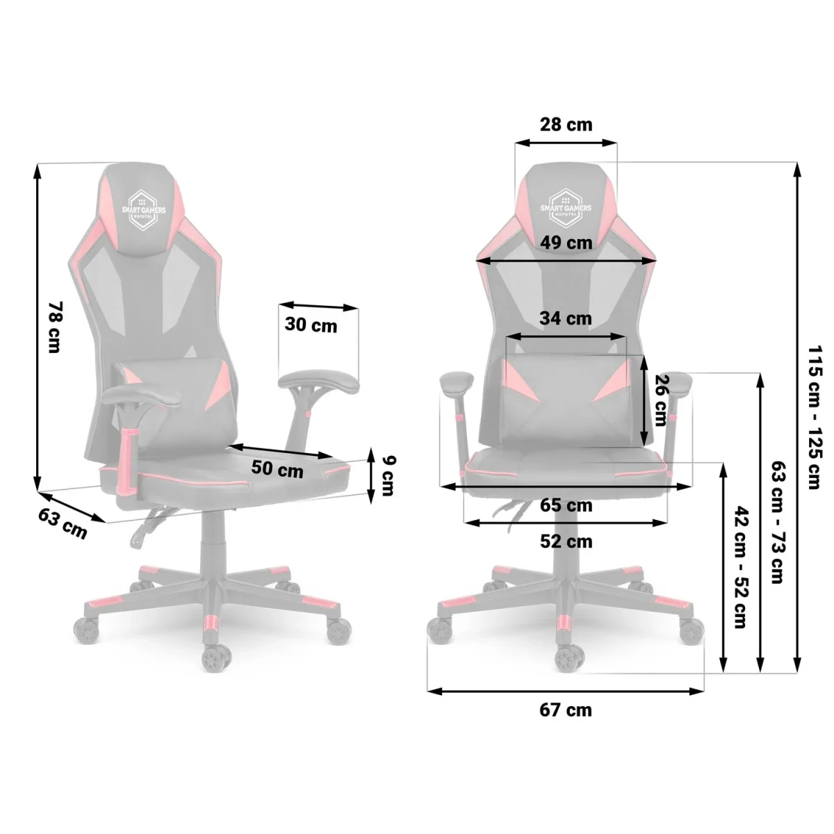 Стильне та зручне геймерське крісло Shiro чорно-червоне - Зображення 14