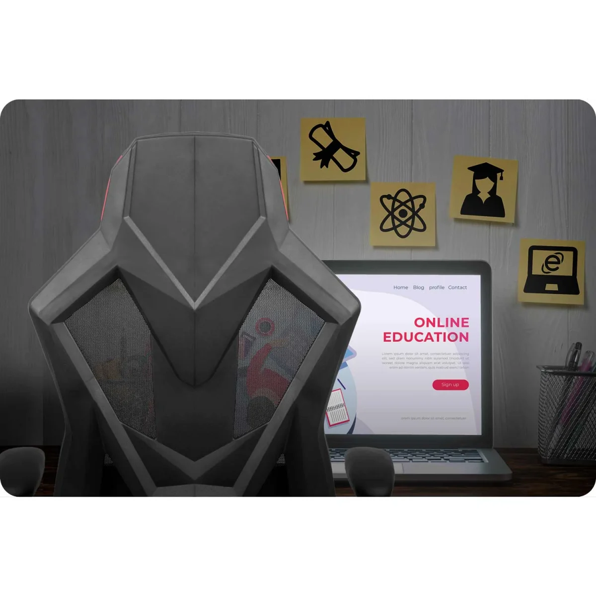 Стильне та зручне геймерське крісло Shiro чорно-червоне - Зображення 15