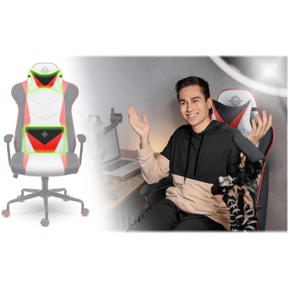 Комфортне геймерське крісло Sofotel Miss Fortune для тривалих ігор - Зображення 9