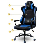 Яскраве геймерське крісло Sofotel Yasuo синє для геймерів - Зображення 6