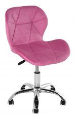 Стильне оксамитове офісне крісло ОТЕ рожеве для максимального комфорту