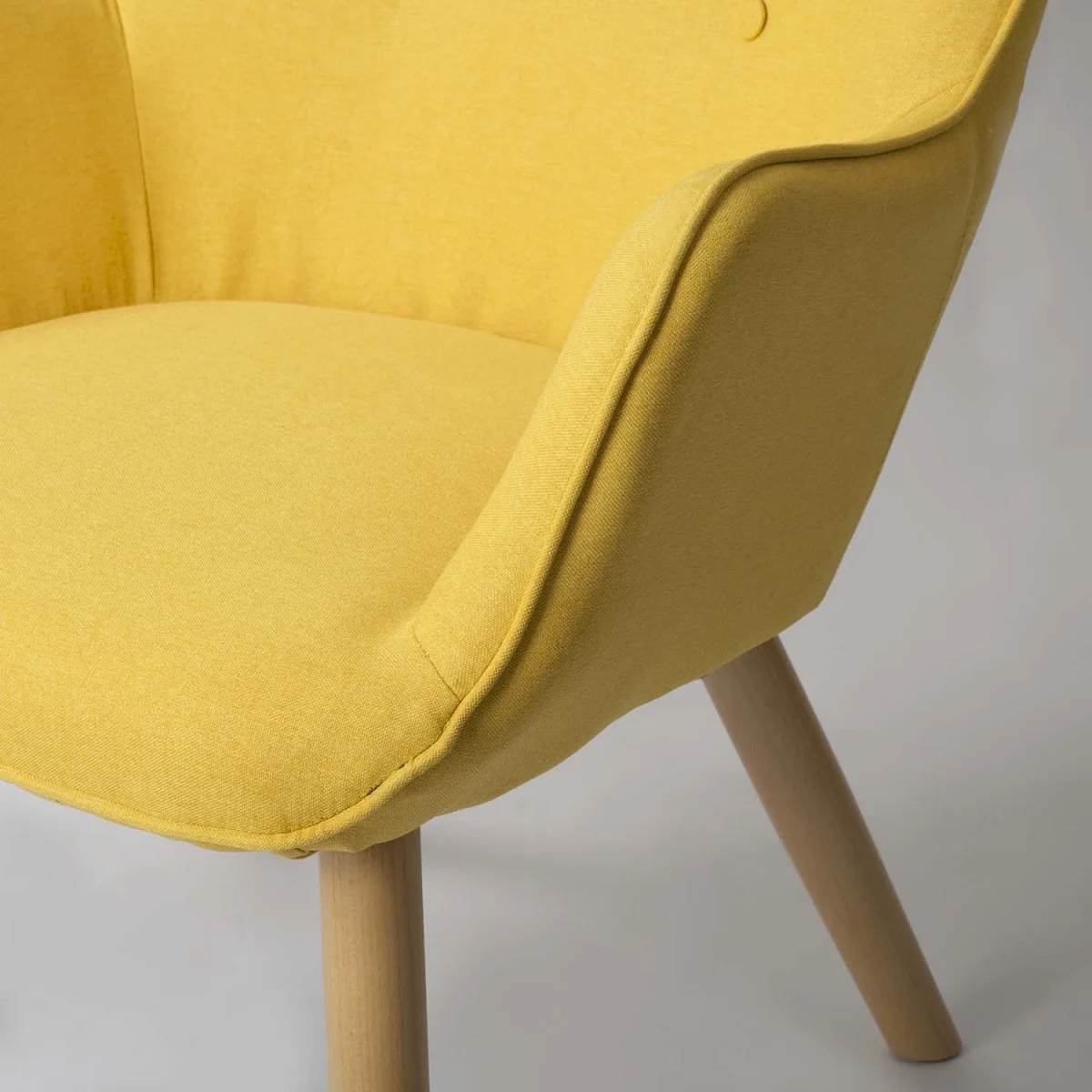 Скандинавське крісло з підніжками, жовте - Зображення 7