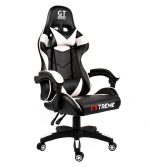 Стильне геймерське крісло EXTREME GT чорно-біле - Зображення 2