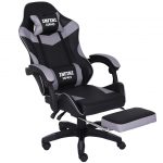 Практичне та стильне геймерське крісло INFINI ESPACE чорно-сіре - Зображення 4