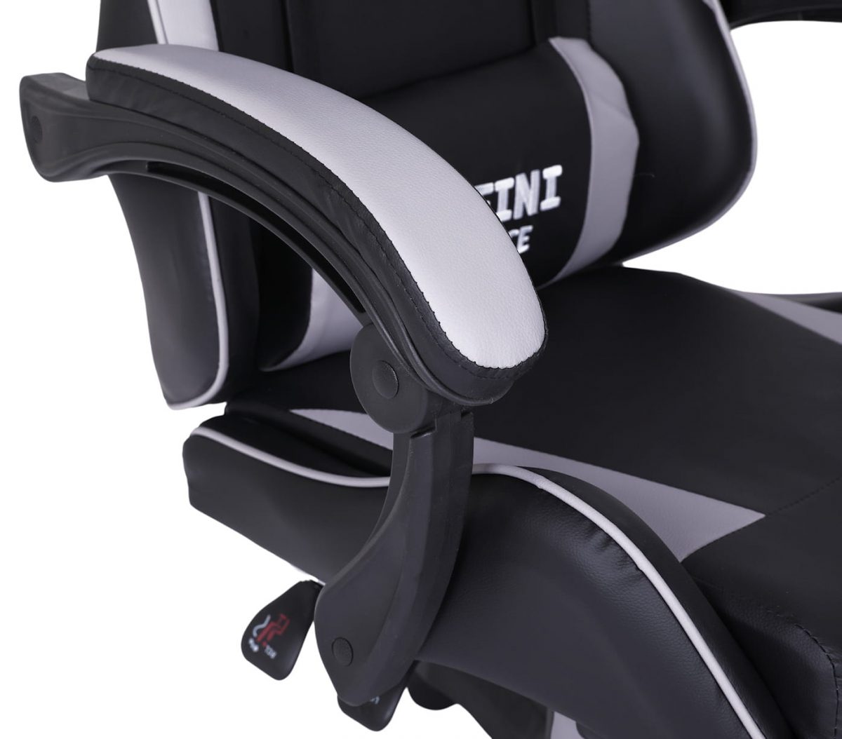 Практичне та стильне геймерське крісло INFINI ESPACE чорно-сіре - Зображення 7