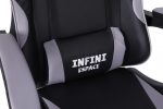 Практичне та стильне геймерське крісло INFINI ESPACE чорно-сіре - Зображення 8
