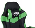 Яскраве і зручне геймерське крісло INFINI ESPACE чорно-зелене - Зображення 7