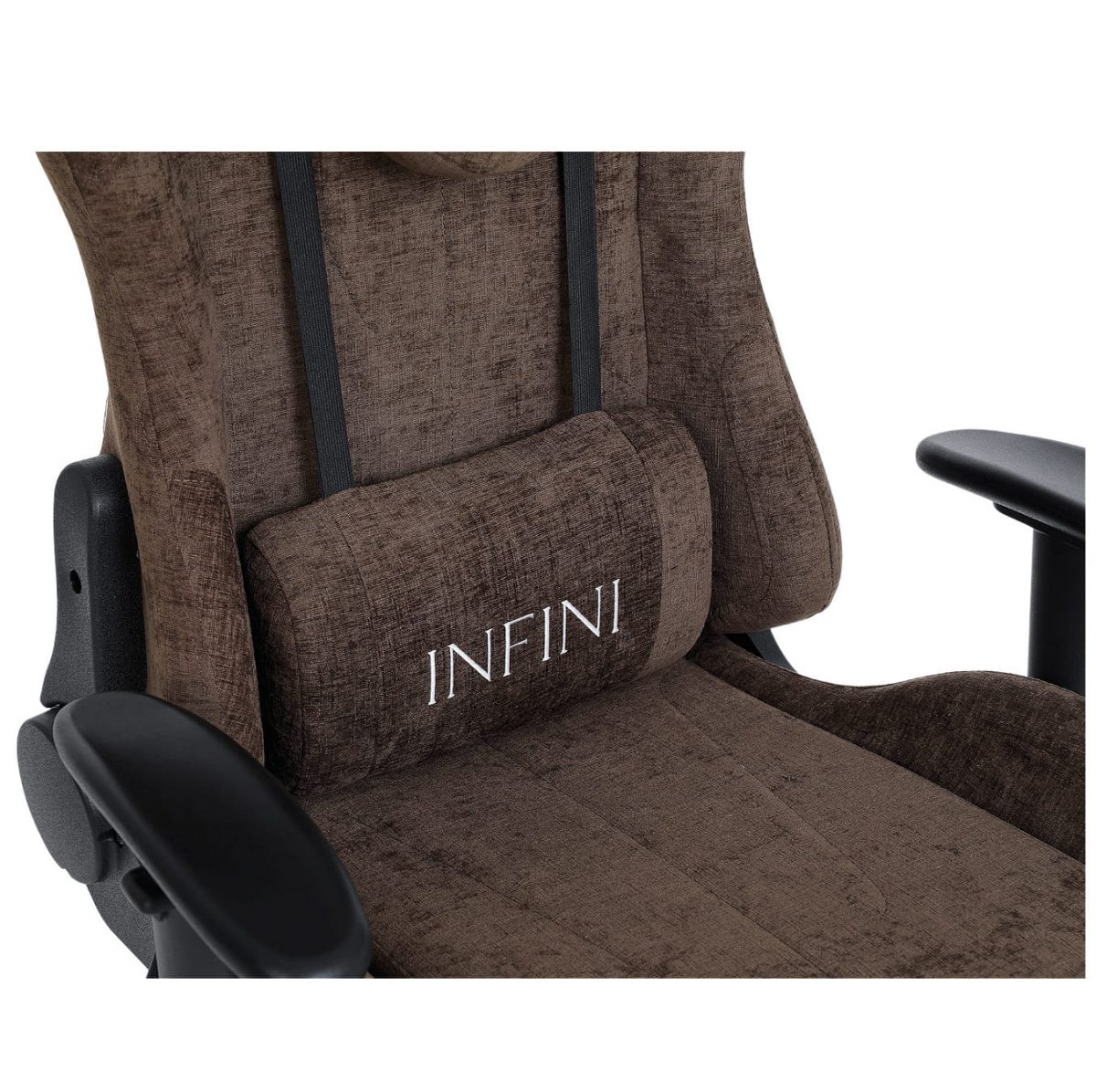 fotel_gamingowy_infini_luxor_dark_brown_10 Коричневе ігрове крісло INFINI Luxor – комфорт для довгих сесій - Зображення 7
