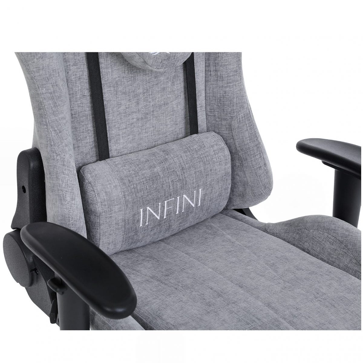 Світло-сіре ігрове крісло INFINI Luxor – стиль і комфорт для геймерів - Зображення 8