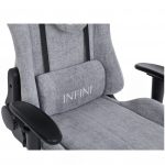 Світло-сіре ігрове крісло INFINI Luxor – стиль і комфорт для геймерів - Зображення 8