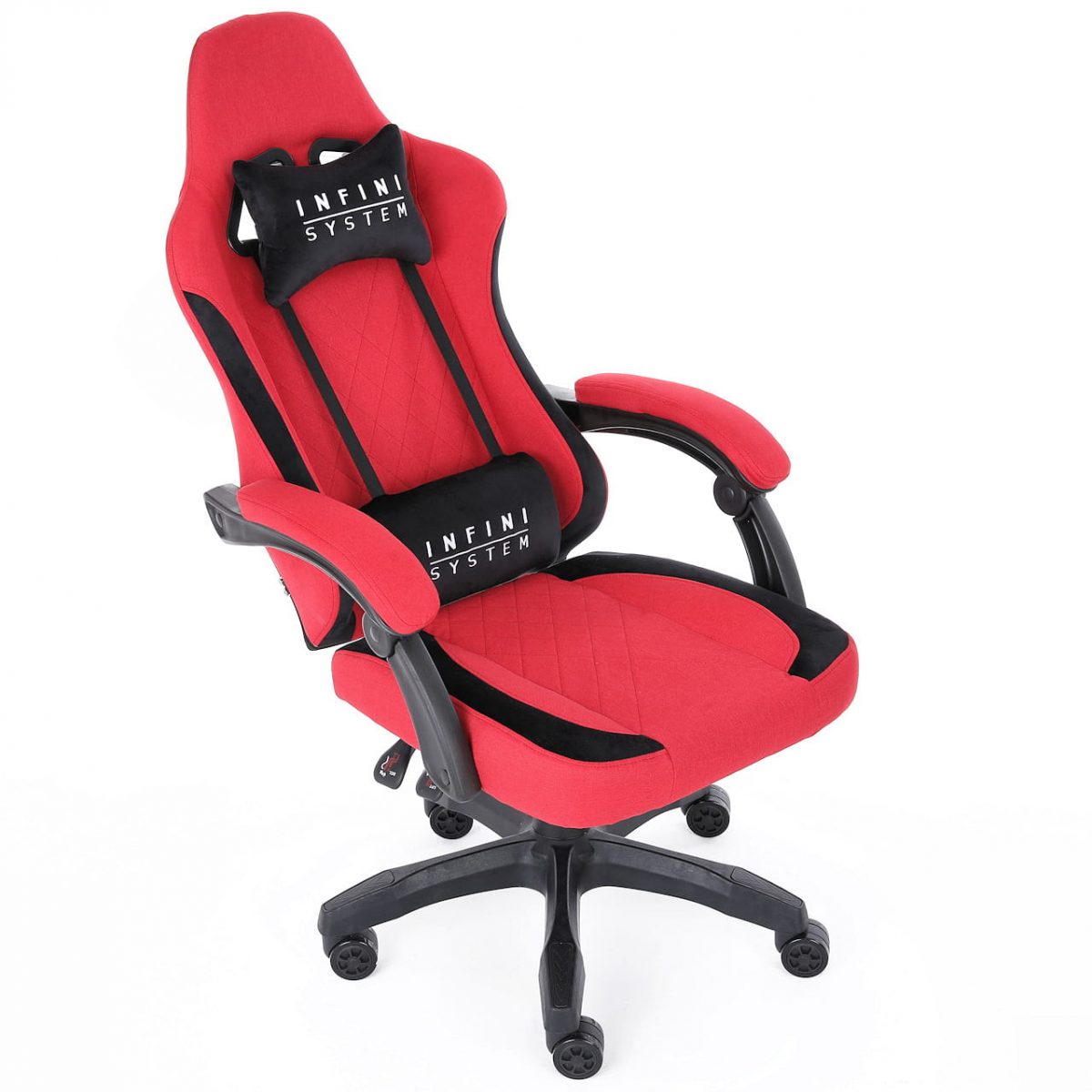 Червоне геймерське крісло Infini System з ергономічним дизайном - Зображення 5