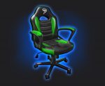 Ігрове Геймерське крісло COBRA JUNIOR зелений і чорний – для молодих геймерів - Зображення 2