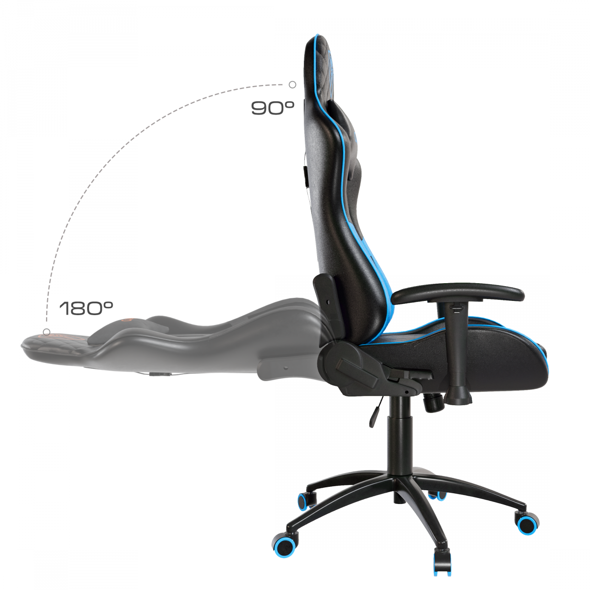 Ігрове Геймерське крісло Draco CRF192 Blue – стильне та функціональне - Зображення 3