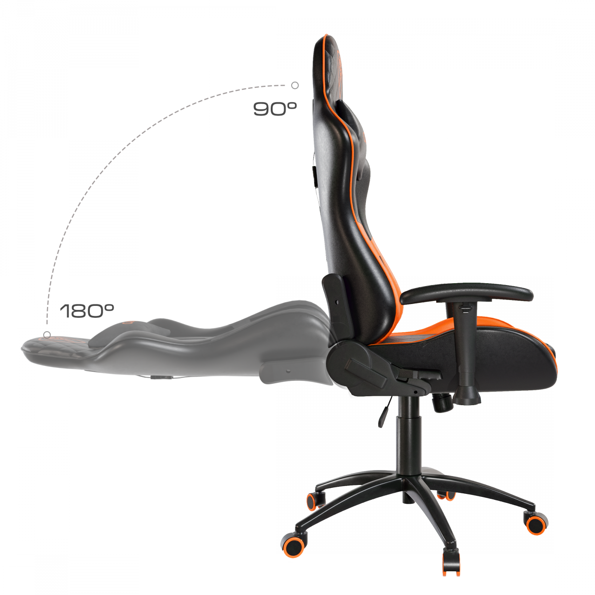 Ігрове Геймерське крісло Draco CRF193 Orange – яскравий дизайн для геймерів - Зображення 3