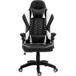 Чорно-біле геймерське крісло KRAKEN Feyton – елегантний дизайн - Зображення 4