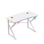 Ігровий стіл Huzaro Hero 1.7 RGB Білий для яскравого геймерського простору - Зображення 2