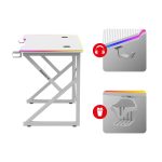 Ігровий стіл Huzaro Hero 1.7 RGB Білий для яскравого геймерського простору - Зображення 10