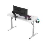 Ігровий стіл Huzaro Hero 2.6 Білий з накладкою для геймерів - Зображення 4