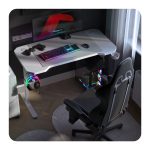 Ігровий стіл Huzaro Hero 2.6 Білий з накладкою для геймерів - Зображення 8