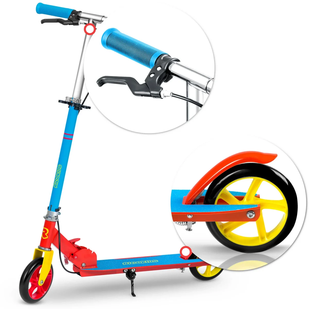 Самокат Kodi синьо-червоний Ricokids для активних дітей - Зображення 9