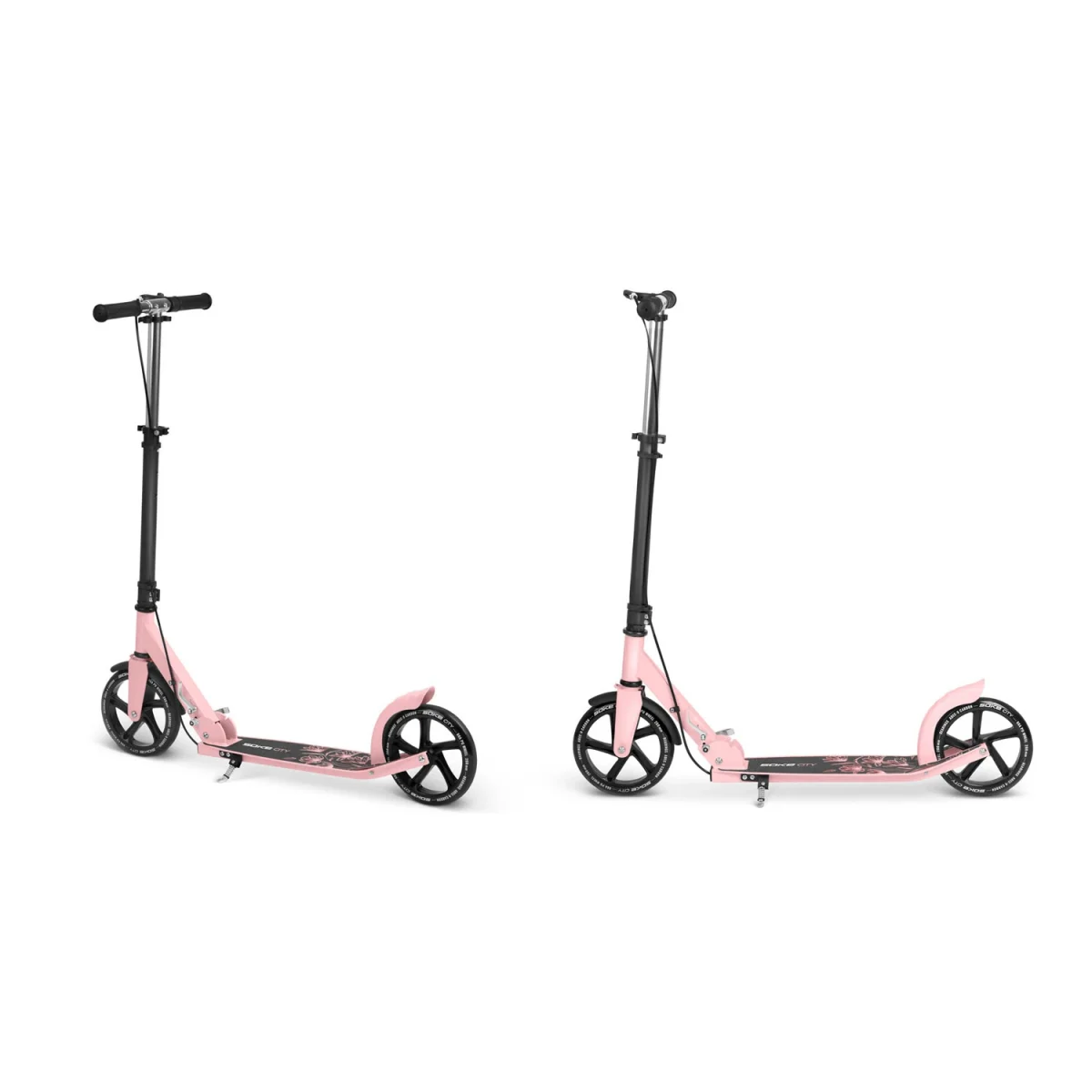 Чорно-рожевий самокат Soke City для міських трюків і пригод - Зображення 6