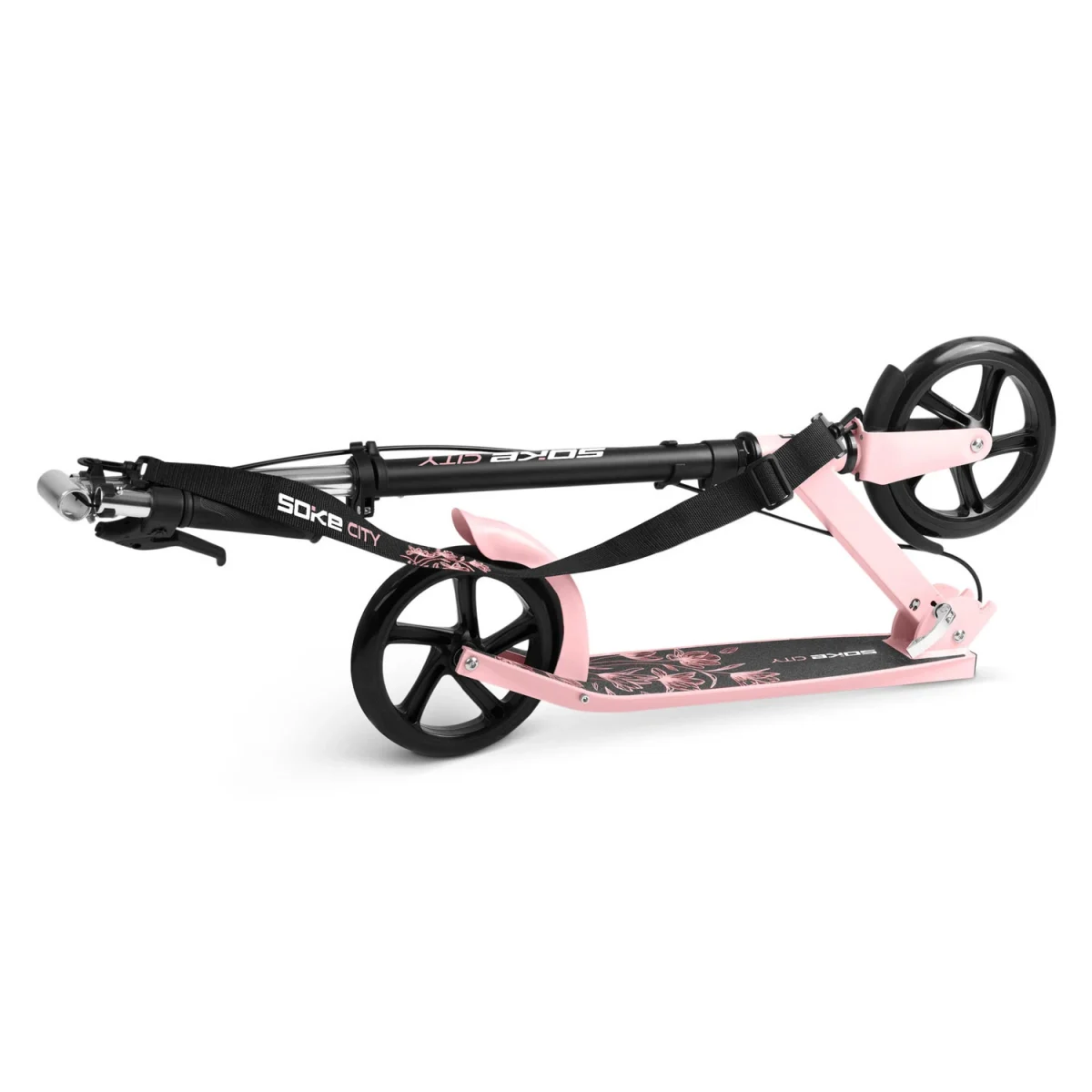 Чорно-рожевий самокат Soke City для міських трюків і пригод - Зображення 9