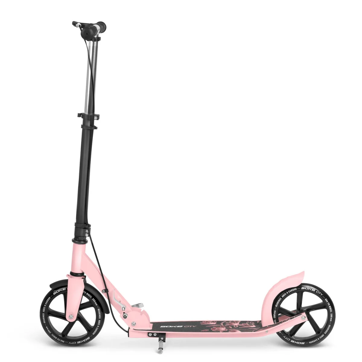 Чорно-рожевий самокат Soke City для міських трюків і пригод - Зображення 10