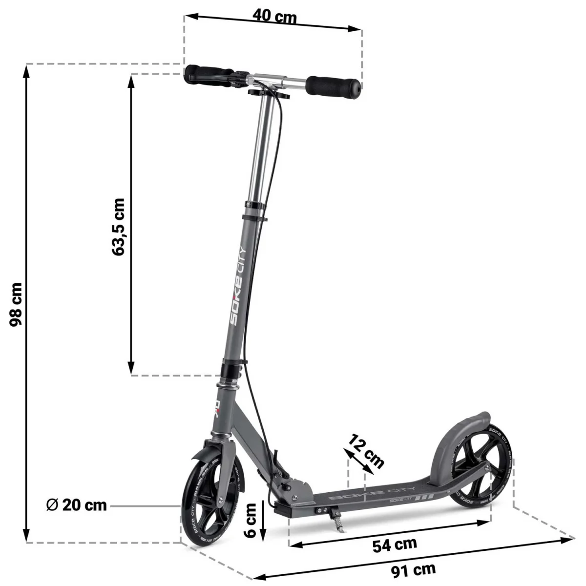 Самокат Soke City Grey для комфорту та стилю в місті - Зображення 13