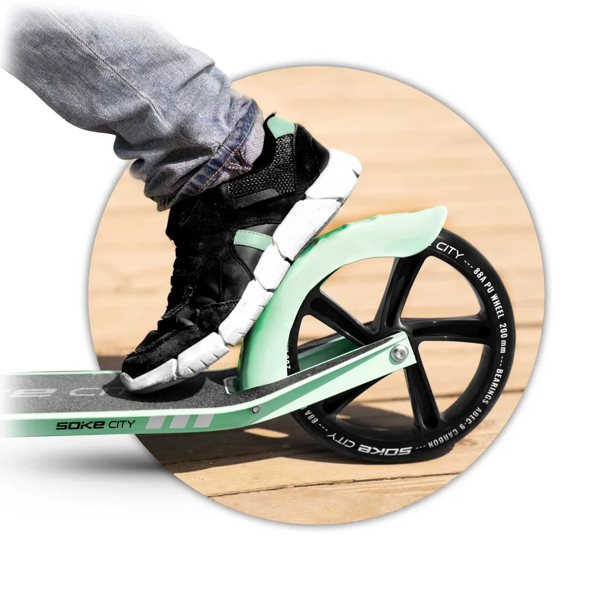 Самокат Soke City Green для комфортного міського катання - Зображення 6