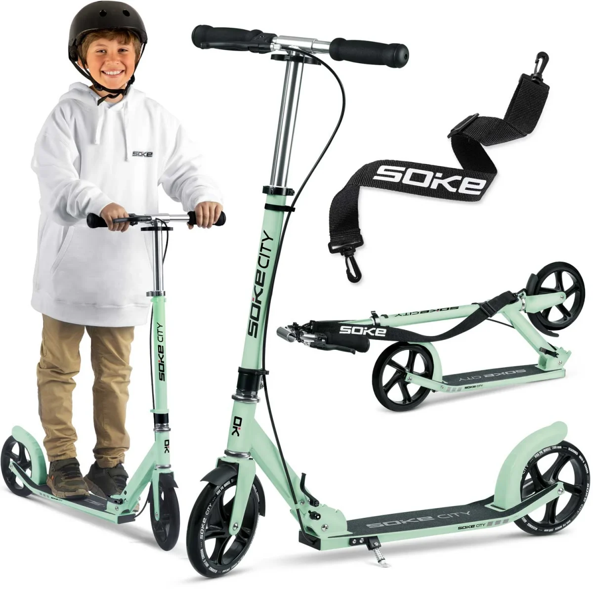 Самокат Soke City Green для комфортного міського катання - Зображення 15