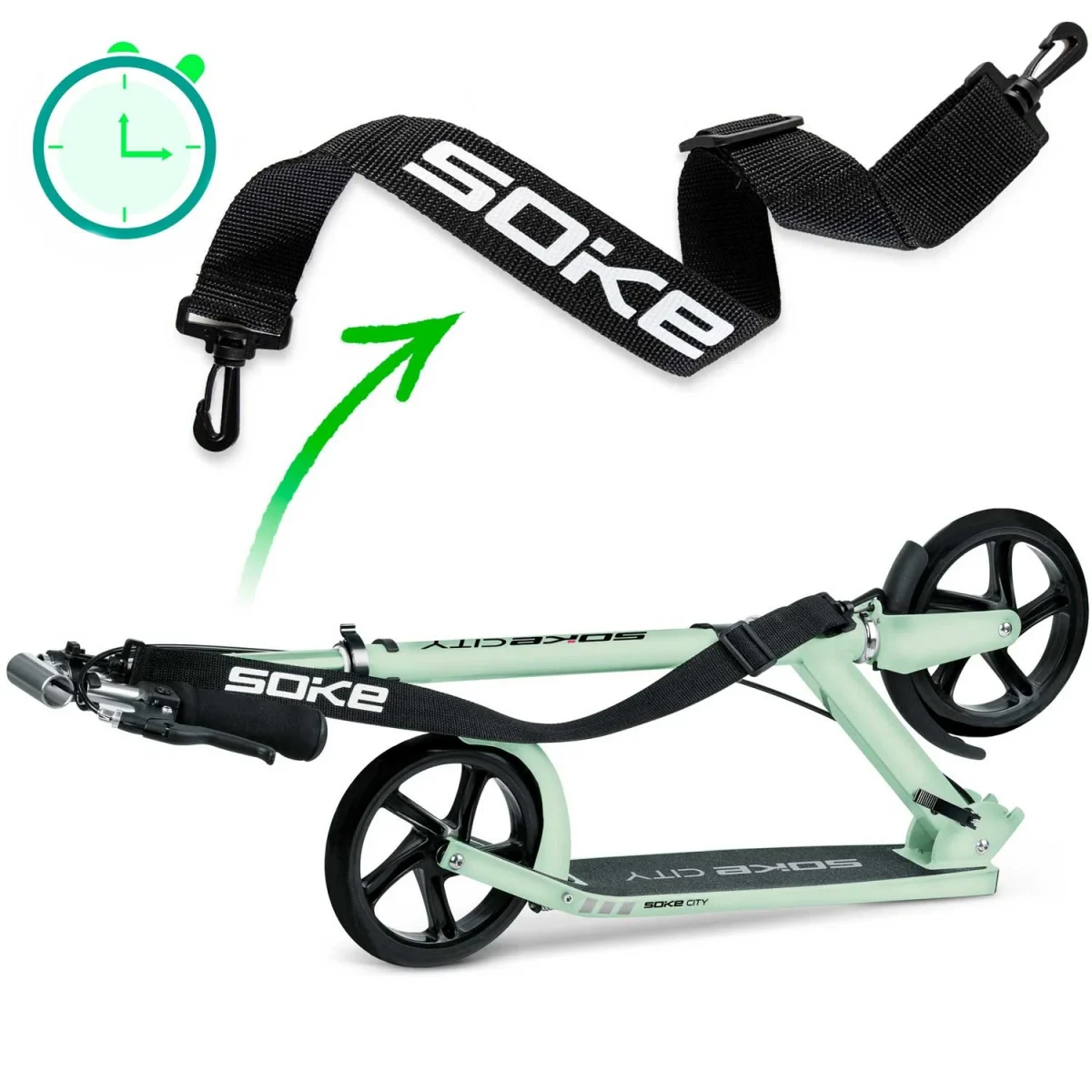 Самокат Soke City Green для комфортного міського катання - Зображення 7