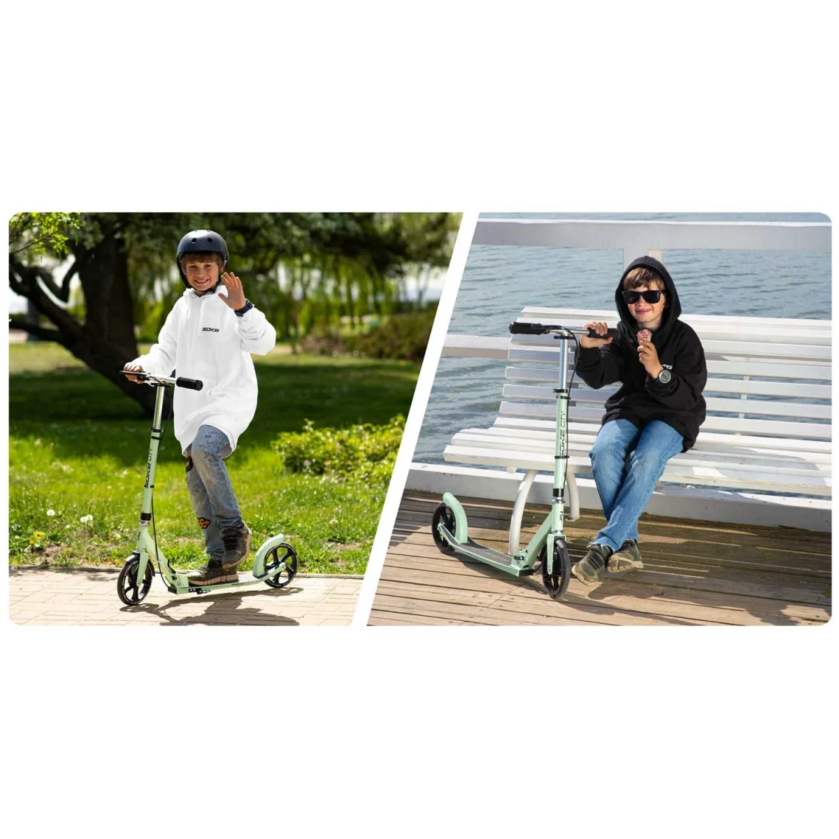 Самокат Soke City Green для комфортного міського катання - Зображення 2