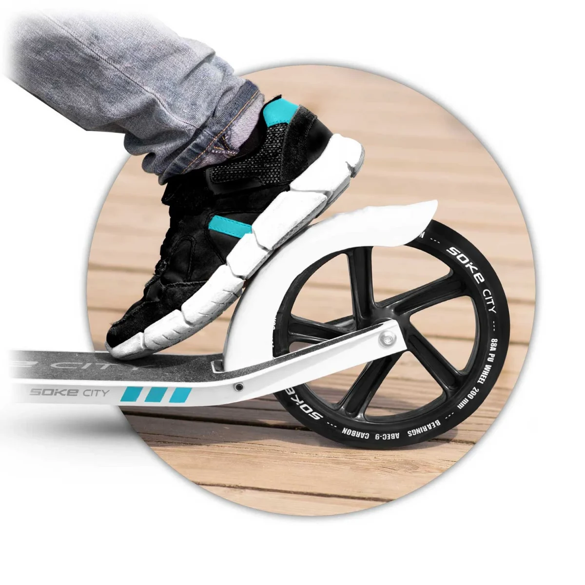 Самокат SOKE CITY білий – стиль і комфорт для міських поїздок - Зображення 6