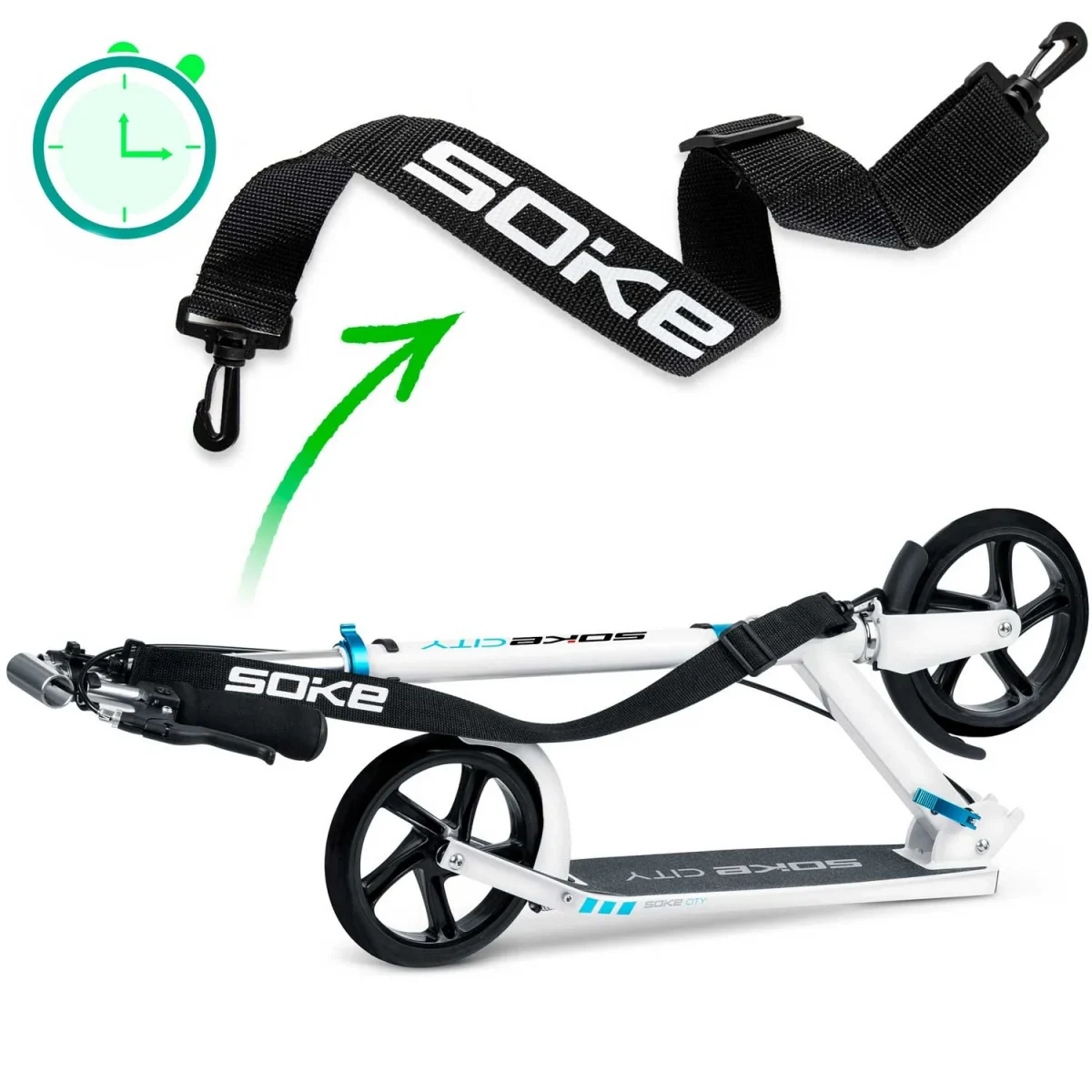 Самокат SOKE CITY білий – стиль і комфорт для міських поїздок - Зображення 7