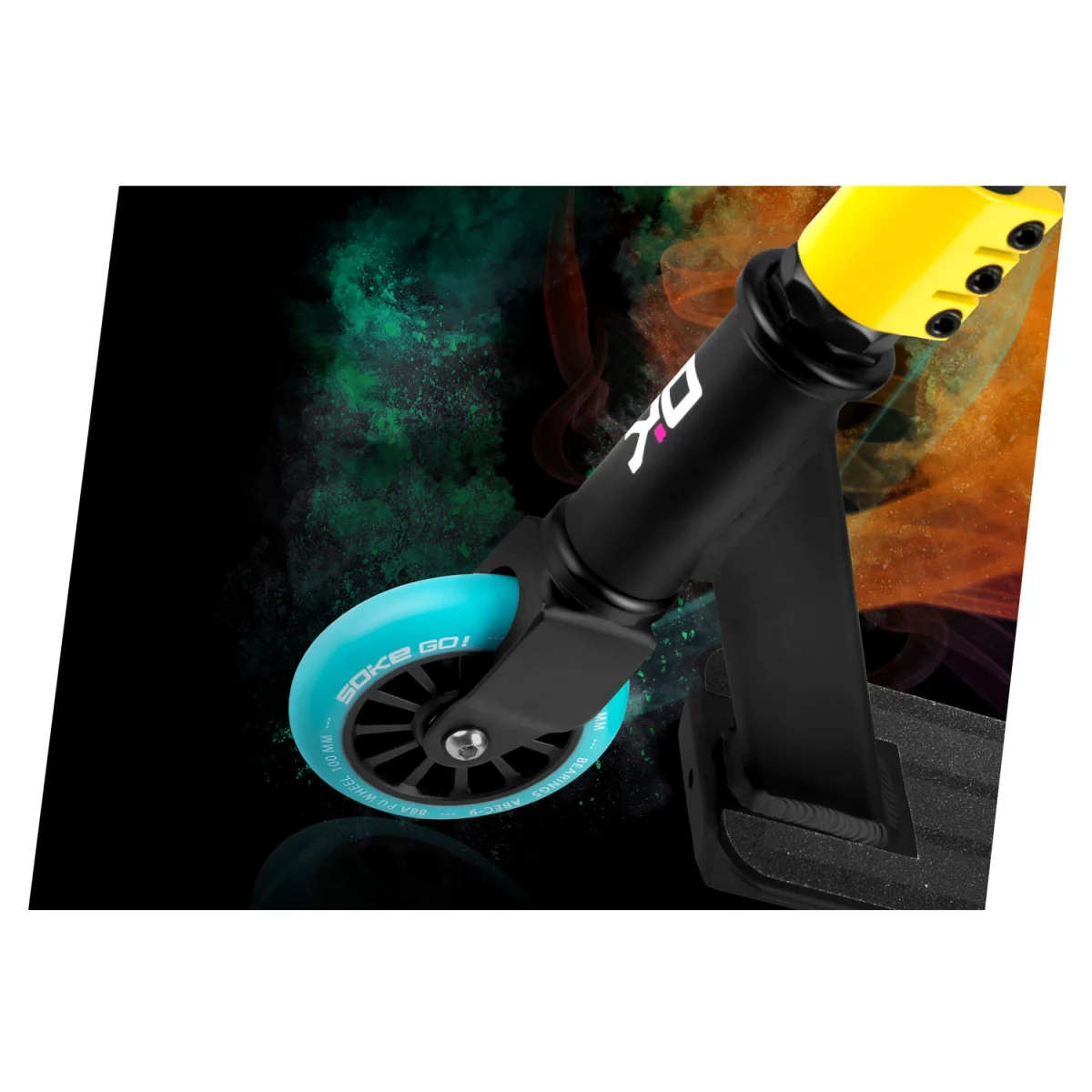 Трюковий самокат SOKE GO! помаранчевий для адреналінових трюків - Зображення 5