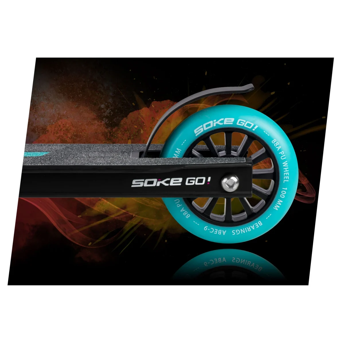 Трюковий самокат SOKE GO! помаранчевий для адреналінових трюків - Зображення 3