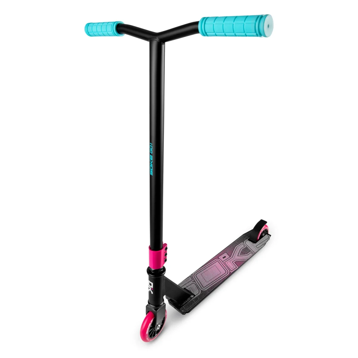 Трюковий самокат рожевий синій SOKE GO! для яскравих трюків - Зображення 10
