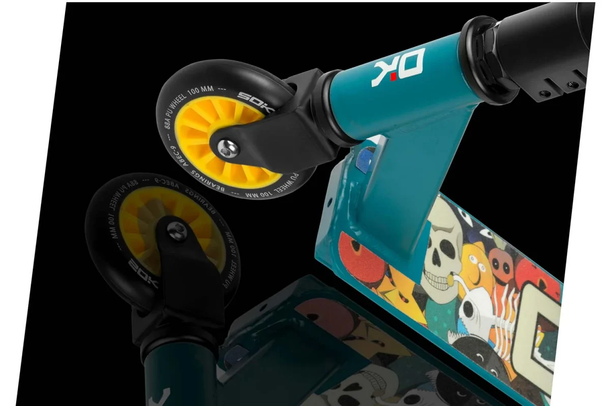 Трюковий самокат жовто-синій SOKE GO! – динамічний самокат для трюків - Зображення 7