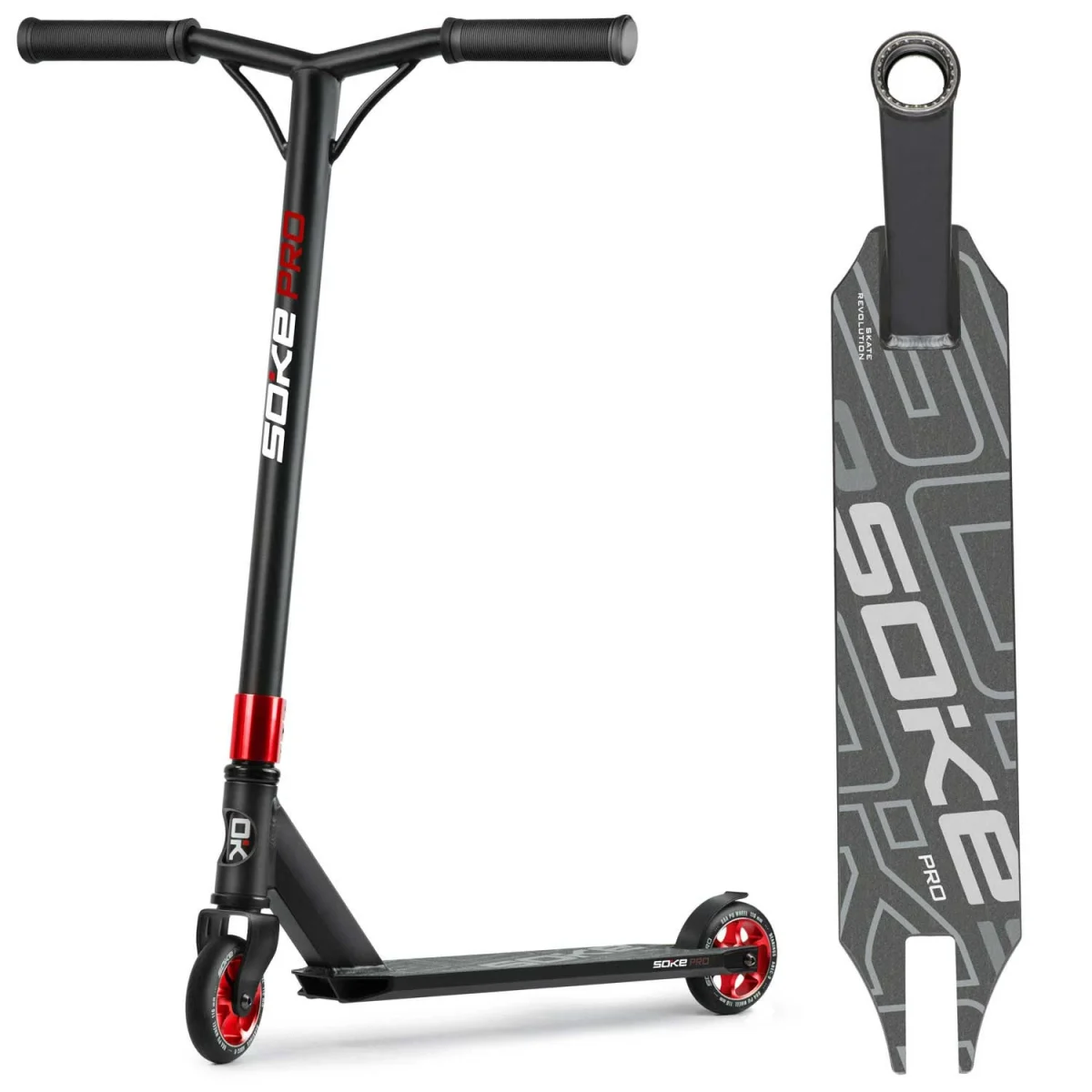 Самокат SOKE PRO червоний для захоплюючих та стильних катань - Зображення 13