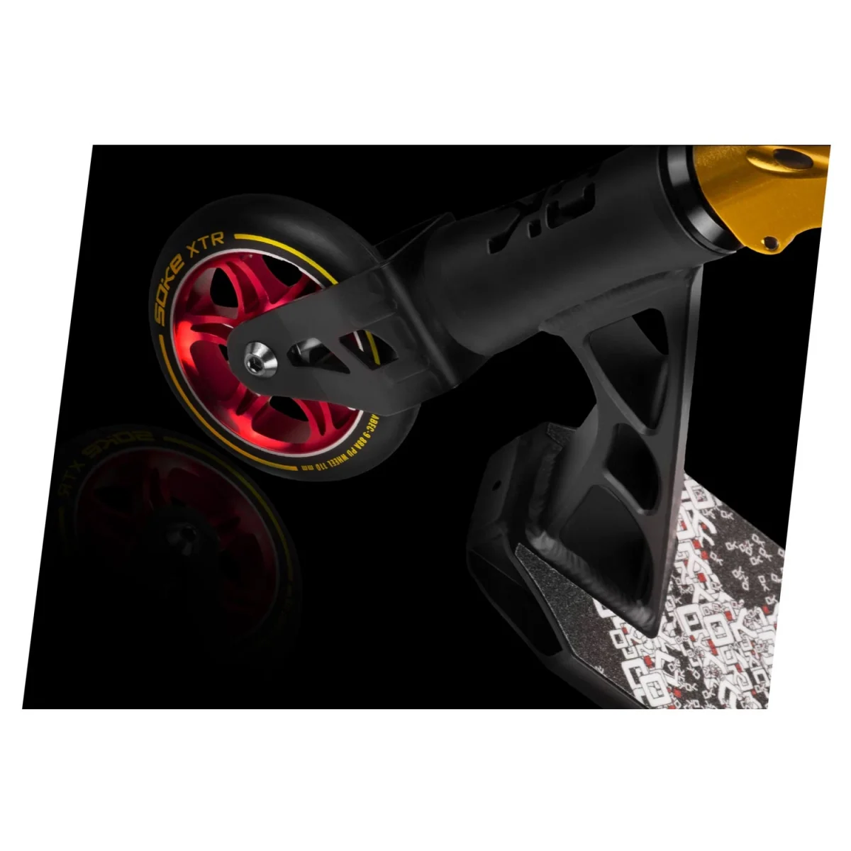 Трюковий самокат SOKE XTR чорно-жовтий для професіоналів - Зображення 8