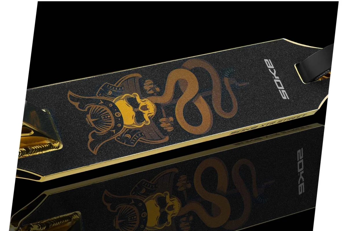 Золотий трюковий самокат SOKE XTR – ефектний та потужний для трюків - Зображення 8