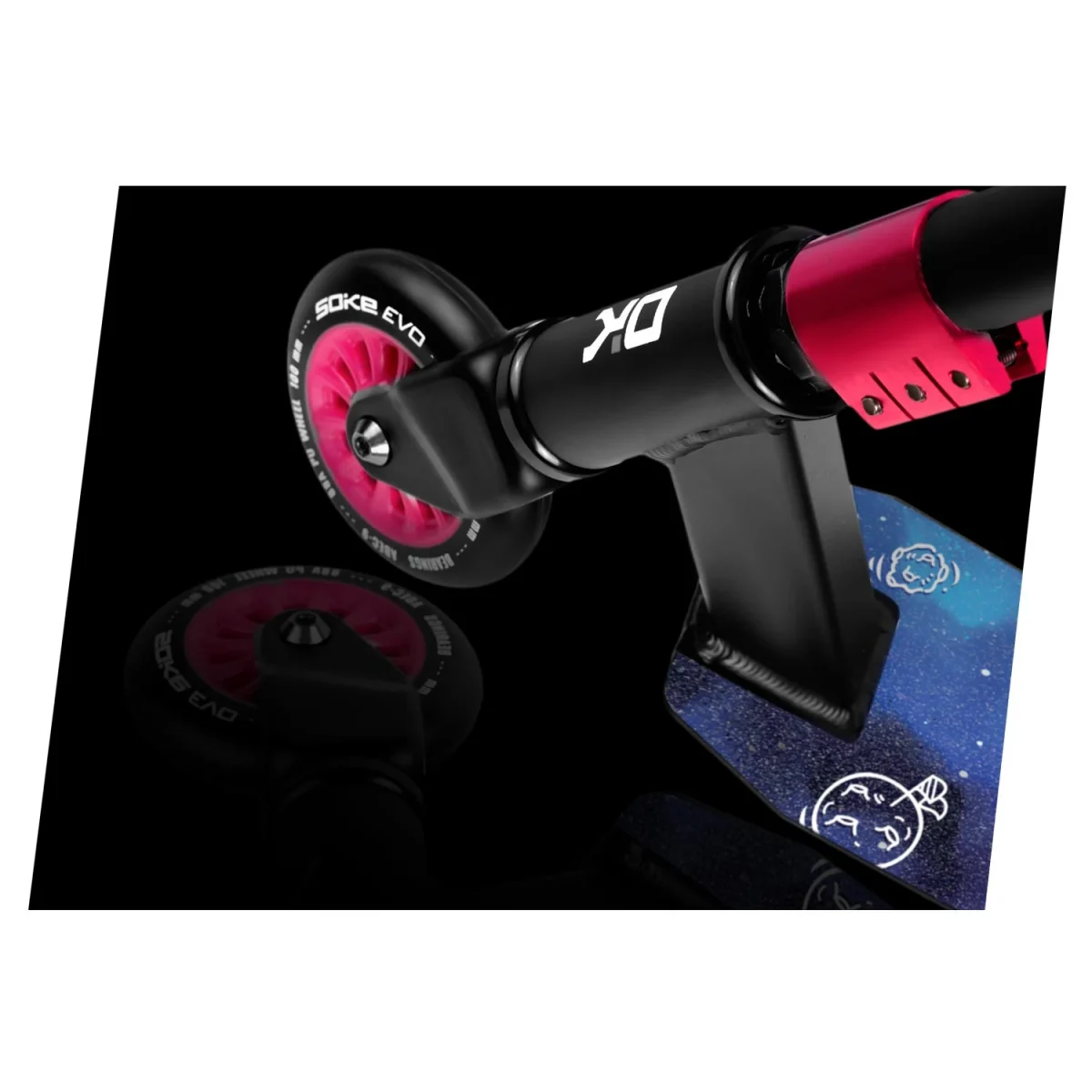 Самокат SOKE EVO ruby для трюків і швидкості - Зображення 2