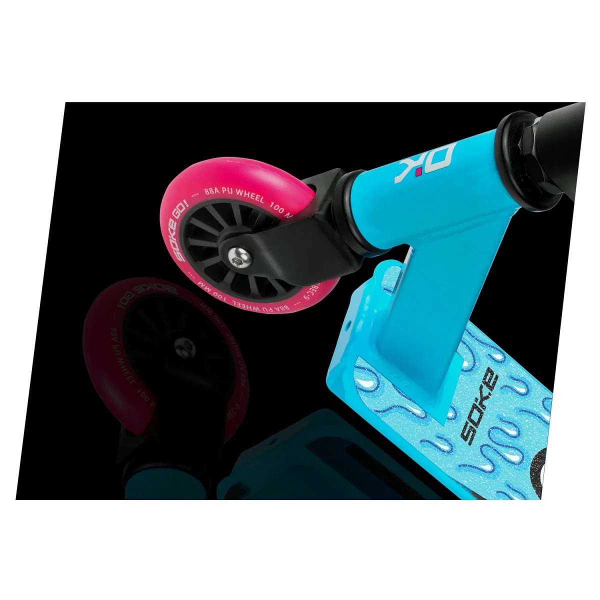Яскравий трюковий самокат бірюзовий SOKE GO! для молоді - Зображення 2
