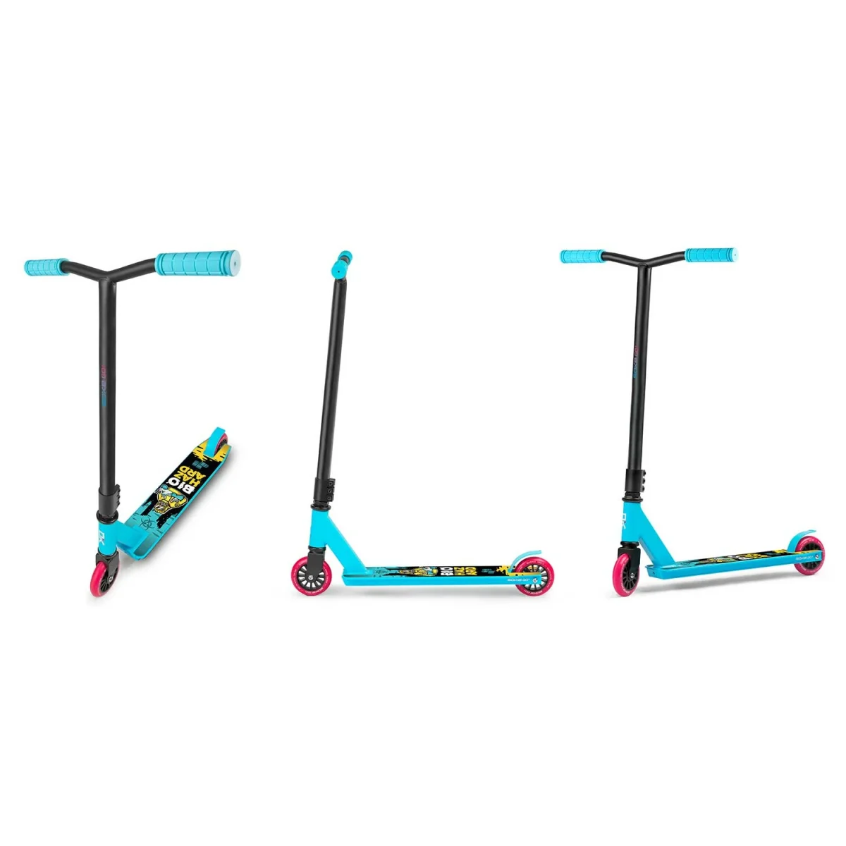 Яскравий і надійний трюковий самокат бірюзовий SOKE GO! - Зображення 15