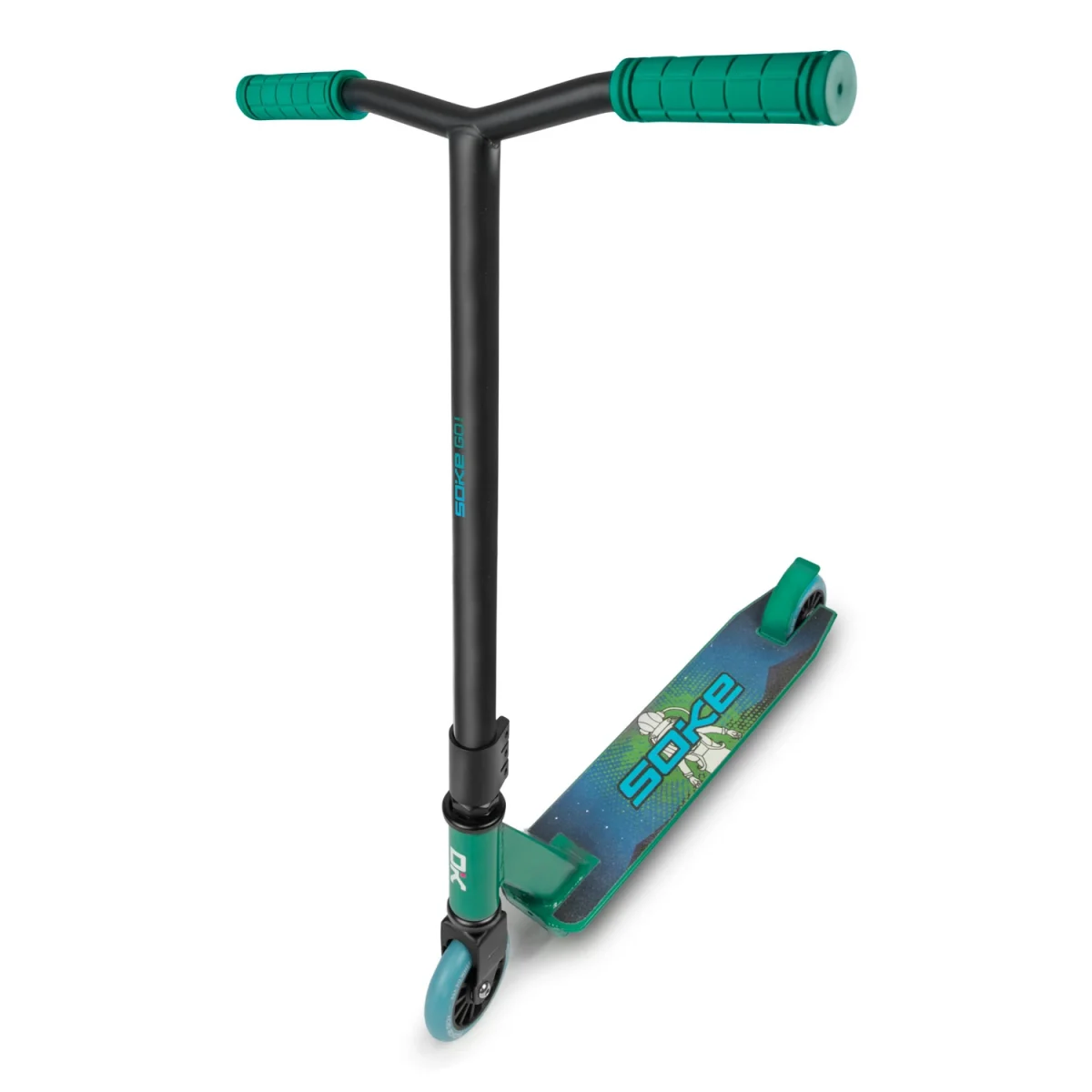 Самокат трюковий зелено-блакитний SOKE GO! для активного відпочинку - Зображення 2