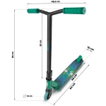 Самокат трюковий зелено-блакитний SOKE GO! для активного відпочинку - Зображення 12